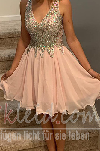 Cocktailkleid Chiffon Natürliche Taille Glamouröse Sommer Petite Typ - Seite 2