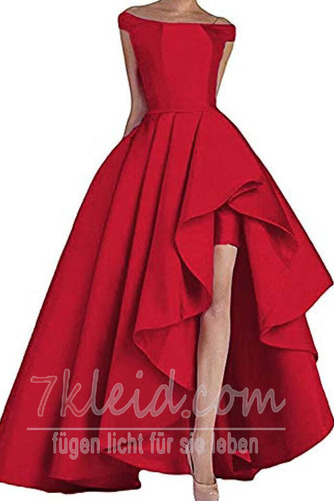 Ballkleid Schulterfrei Asymmetrisch Natürliche Taille Romantisch - Seite 14