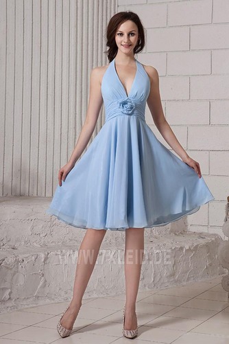 Eine Schulter Blume Sommer Mitte Rücken Natürliche Taille Brautjungfernkleid - Seite 3