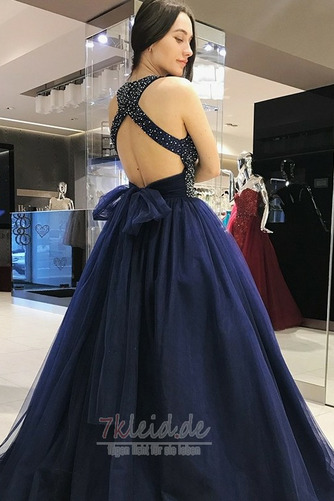 Schmetterlingsknoten Drapierung Ärmellos Natürliche Taille Herbst Ballkleid - Seite 2