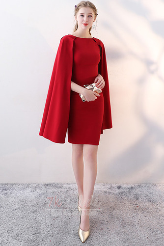 Elegant Geschichtet Natürliche Taille Bateau A-Linie Cocktailkleid - Seite 1