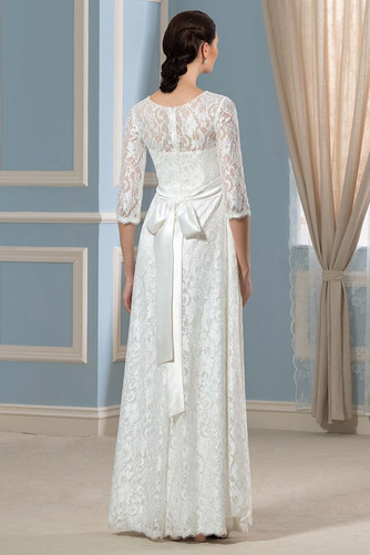 Empire Taille Drapierung Schwangere Bodenlang Outdoor Brautkleid - Seite 2