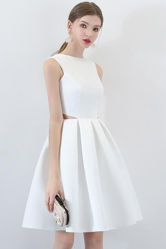 Abendkleid A-Linie Ärmellos Swing Natürliche Taille Knielang Glamouröse - Seite 3