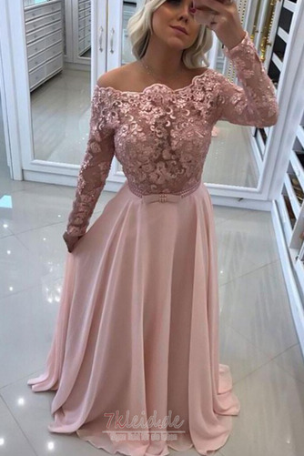 Ballkleid Sexy A-Linie Birneförmig Spitzen-Overlay Natürliche Taille - Seite 1