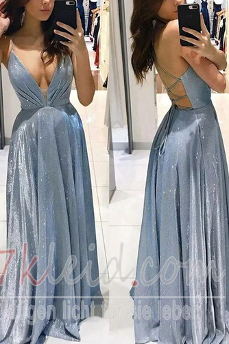 Abendkleid Sommer Natürliche Taille Sanduhrförmig V-Ausschnitt - Seite 3