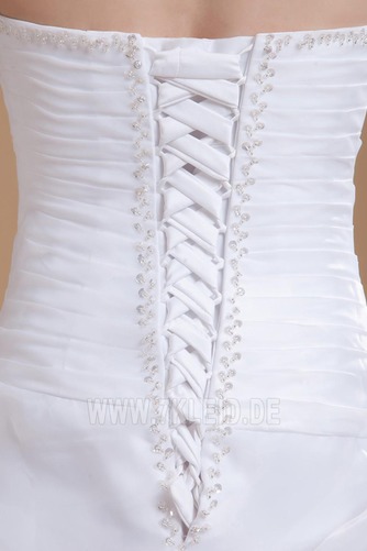 Falte Mieder Herbst Organza Hoch Niedrig Bördeln Tiefe Taille Brautkleid - Seite 8