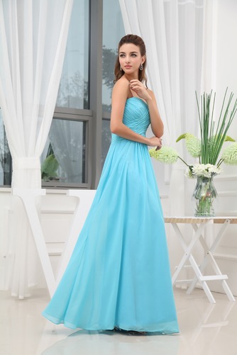 Schlicht Natürliche Taille Herz-Ausschnitt Chiffon Abendkleid - Seite 3