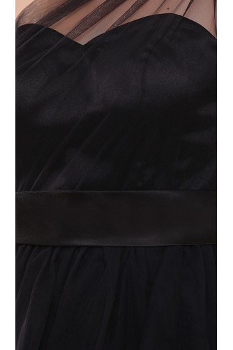 Natürliche Taille Asymmetrischer Ausschnitt Gürtel Lässig Satin Ballkleid - Seite 6