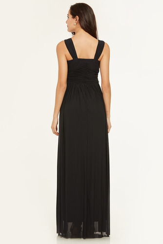 Drapierung Tiefer V-Ausschnitt Reißverschluss Empire Abendkleid - Seite 2