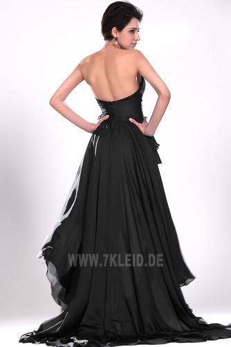 Natürliche Taille Hoch Niedrig Elastischer Satin Asymmetrisch Cocktailkleid - Seite 5