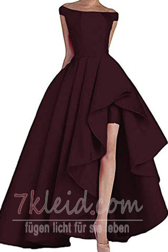 Ballkleid Schulterfrei Asymmetrisch Natürliche Taille Romantisch - Seite 10