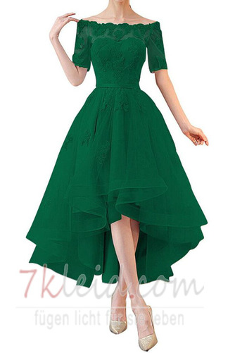 Cocktailkleid Frühling Rücken Schnürung Natürliche Taille Organza - Seite 1