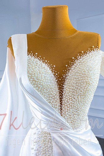 Brautkleid Halle bandage Schmuck dekorativ Mieder Satin Asymmetrischer Ausschnitt - Seite 7