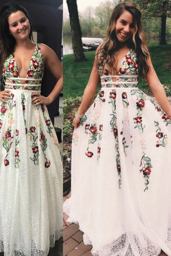 Brautkleid Applike Natürliche Taille Schick Ärmellos Bodenlang - Seite 2