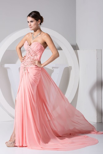 Elegant Chiffon Bodenlang Mittelgröße Reißverschluss Ballkleid - Seite 4