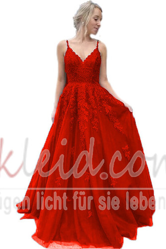 Abendkleid A-Linie Elegant Lange Ärmellos Mittelgröße Bördeln - Seite 5