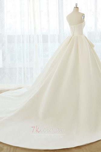Luxus Natürliche Taille Winter Rücken Schnürung Kirche Brautkleid - Seite 2