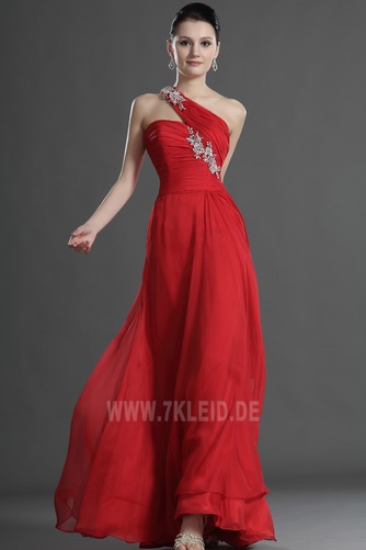 Ärmellos Etui Chiffon Falte Mieder edel Plissiert Abendkleid - Seite 4