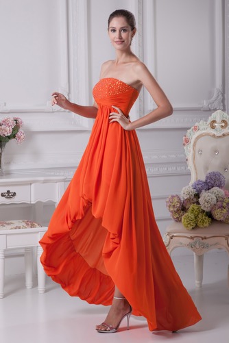 Rückenfrei Sommer Ärmellos Informell Chiffon Plissiert Ballkleid - Seite 4