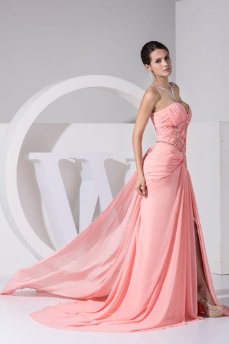 Elegant Chiffon Bodenlang Mittelgröße Reißverschluss Ballkleid - Seite 3