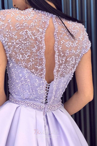 Gekappte Ärmel Natürliche Taille Jahr 2019 Klassiker Ballkleid - Seite 2