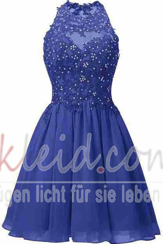 Cocktailkleid Knielang Natürliche Taille Juwel Glamouröse Applike - Seite 8