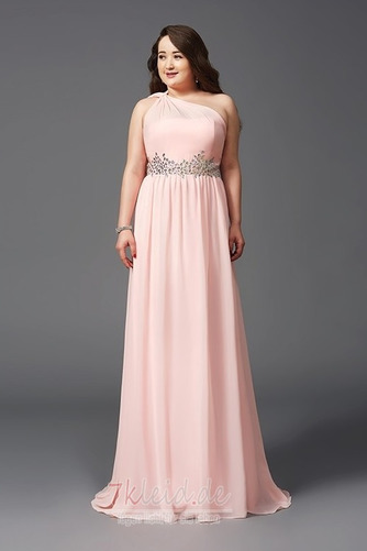 A-Linie Perlengürtel Lange Luxus Sommer Chiffon Abendkleid - Seite 4