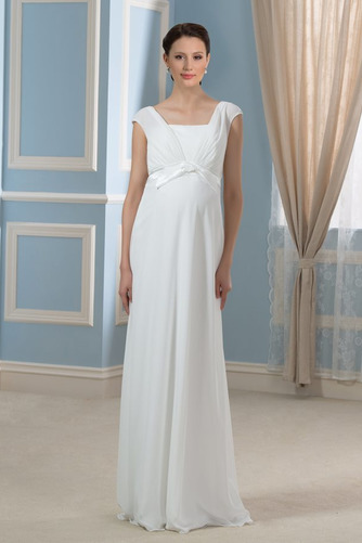 im Freien Empire Taille Kurze Ärmel Hoch Überdachte Quadrat Abendkleid - Seite 1