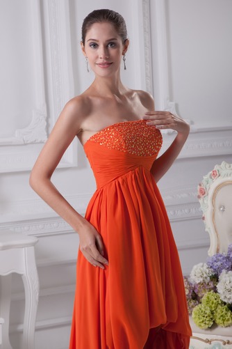 Rückenfrei Sommer Ärmellos Informell Chiffon Plissiert Ballkleid - Seite 5