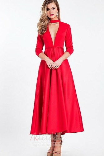 3/4 Länge Ärmel Herbst Romantisch Natürliche Taille Ballkleid - Seite 3