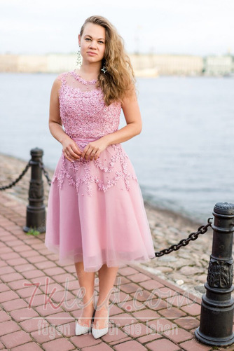 Brautjungfernkleid A-Linie Birneförmig Frühling Natürliche Taille Drapierung - Seite 1