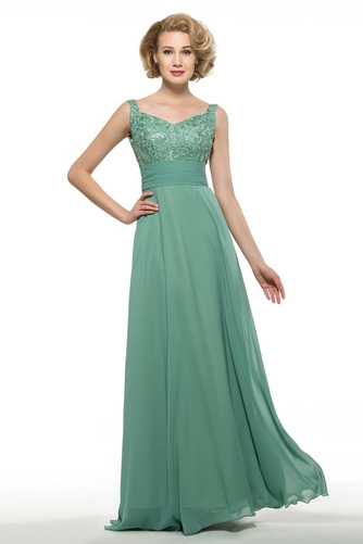 Spitzen-Overlay Kurze Ärmel Drapierung Elegant Empire Taille Brautmutterkleid - Seite 5