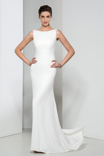 Satin Elegant Rückenfrei Meerjungfrau Drapierung Lange Abendkleid - Seite 1