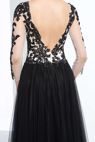 Stealth Ärmel Elegant Sweep Zug Spitzen-Overlay Lange Ärmel Ballkleid - Seite 5