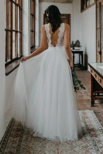 Brautkleid V-Ausschnitt Elegant Natürliche Taille Mittelgröße - Seite 2