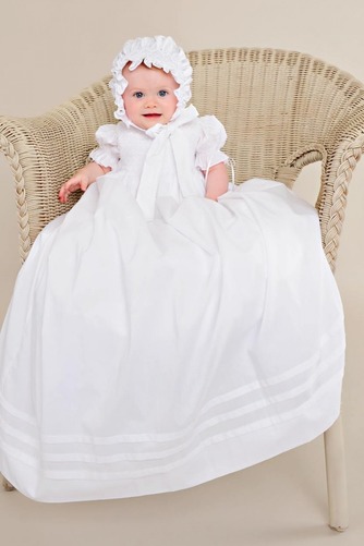 Prinzessin Natürliche Taille Juwel fünfte Ärmel Lange Taufe Kleid - Seite 1