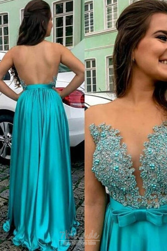 Ballkleid Sexy Ärmellos Tiefer V-Ausschnitt Lange Drapierung - Seite 3