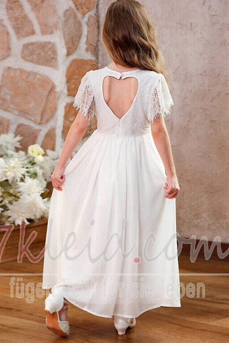 Blumenmädchenkleid Juwel Lockere Ärmel Frühling Knöchellang Natürliche Taille - Seite 2