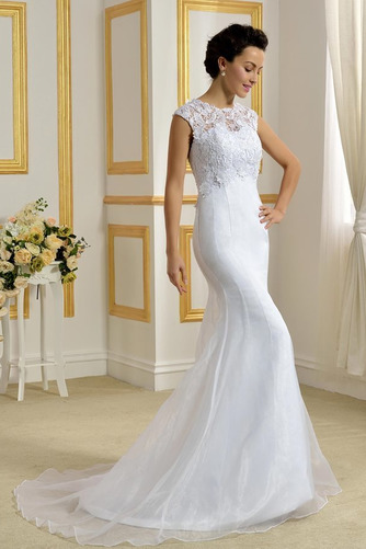 Elegant Drapierung Meerjungfrau Tiefe Taille Strand Brautkleid - Seite 2