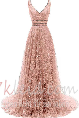 Abendkleid Sommer V-Ausschnitt Natürliche Taille Spitze Spitze - Seite 2