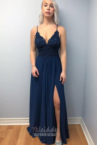 Rückenfrei Bodenlang V-Ausschnitt Sexy Jahr 2019 Winter Ballkleid - Seite 1