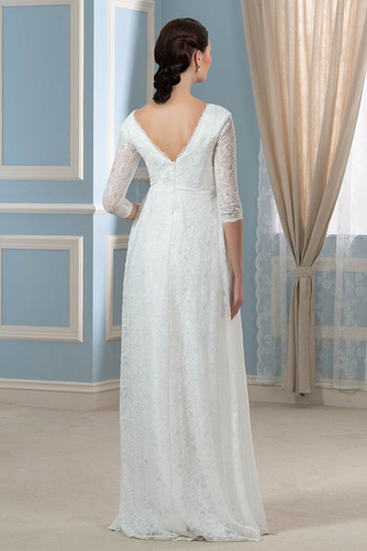Durchsichtige Ärmel Empire Halbe Ärmel Sweep Zug Reißverschluss Abendkleid - Seite 3