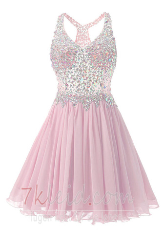 Cocktailkleid Chiffon Natürliche Taille Glamouröse Sommer Petite Typ - Seite 8