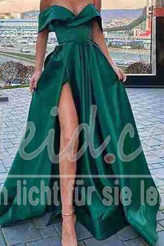 Abendkleid A-Linie Klassiker Oberschenkel-Hoch Geschlitzt Ärmellos - Seite 13