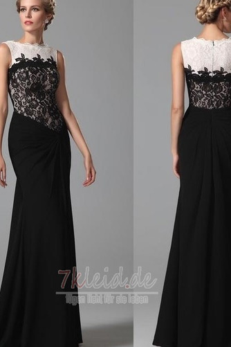 Reißverschluss Spitzen-Overlay Bateau Elegant Frühling Abendkleid - Seite 1