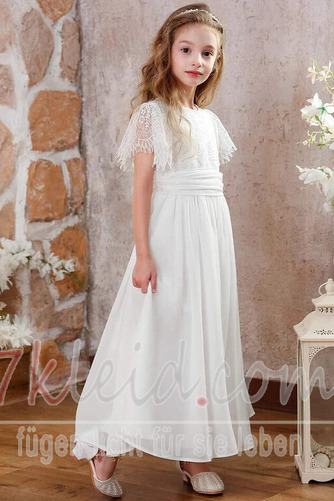 Blumenmädchenkleid Juwel Lockere Ärmel Frühling Knöchellang Natürliche Taille - Seite 4