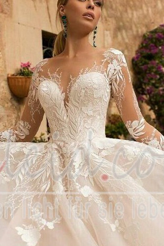 Brautkleid Outdoor Durchsichtige Ärmel Durchsichtige Rücken Lange Ärmel - Seite 3