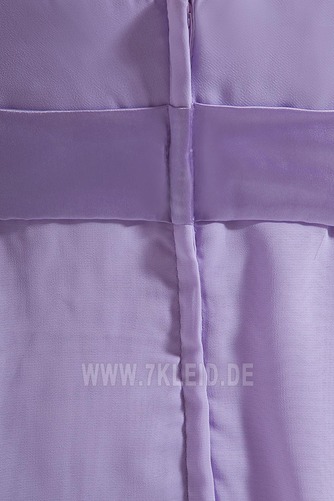 Luxus Knielang Spaghettiträger Empire Strand Chiffon Brautjungfernkleid - Seite 8