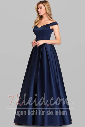 Abendkleid Satin Jahr 2023 Winter Drapierung Ärmellos Bodenlang - Seite 3