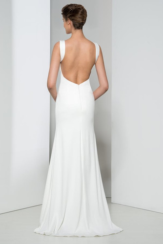 Satin Elegant Rückenfrei Meerjungfrau Drapierung Lange Abendkleid - Seite 3